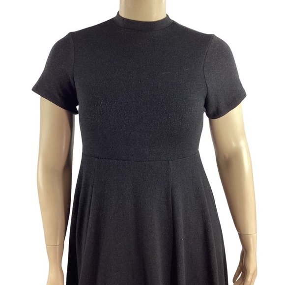 Torrid Mini Hacci Mock Neck Skater Dress Black Size 12 - Picture 2 of 7